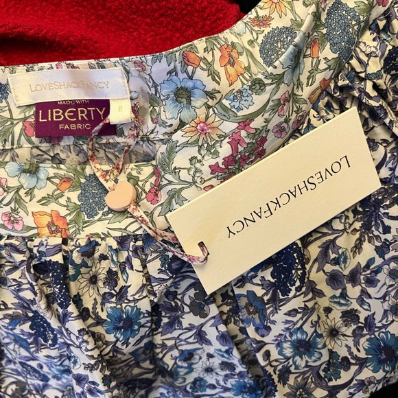 LoveShackFancy Mateo Skirt in Daybreak Blues Liberty Fabric - Picture 6 of 9